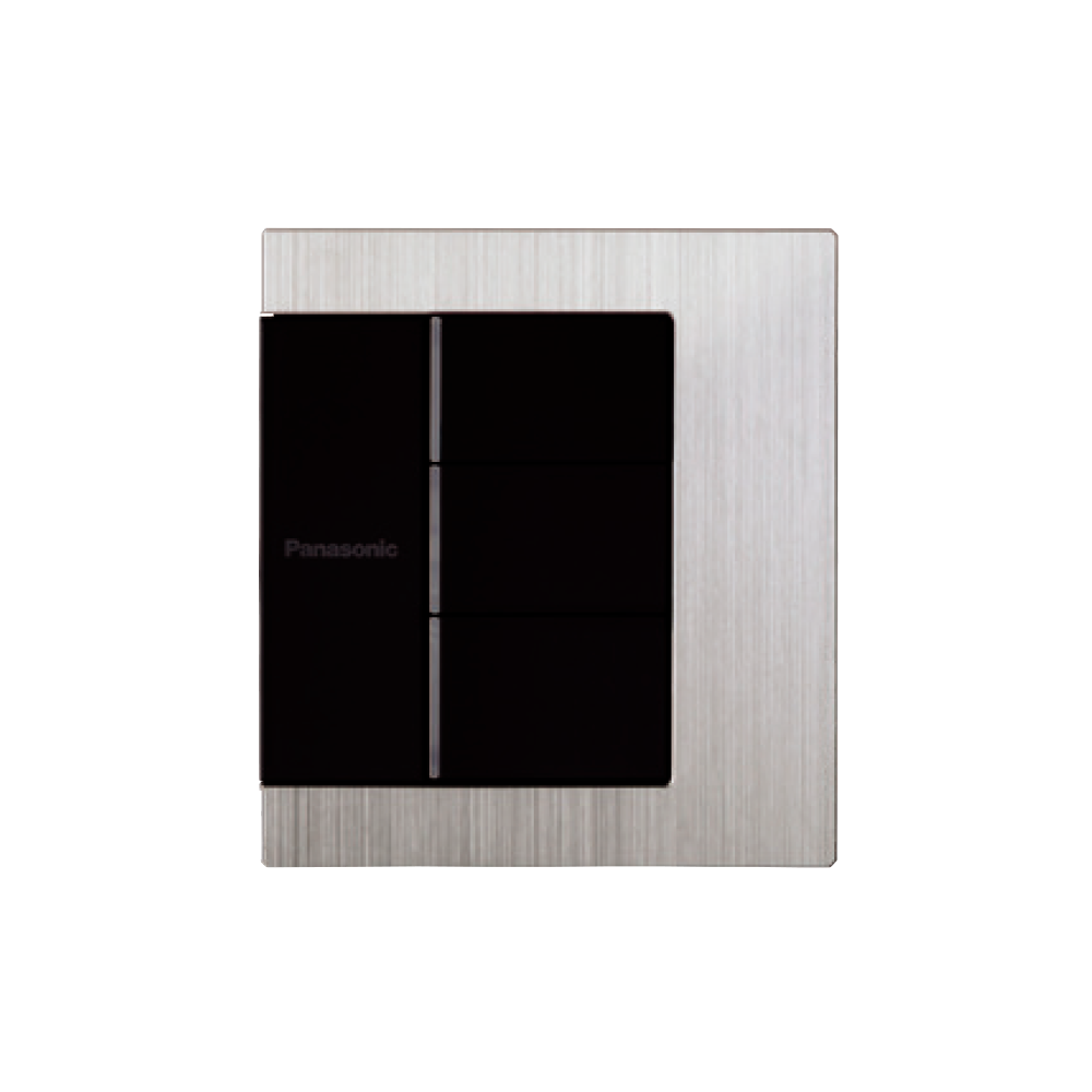Bộ 3 công tắc 2 chiều có đèn báo (chuẩn BS) - WTFBP53572S-1-G/SP