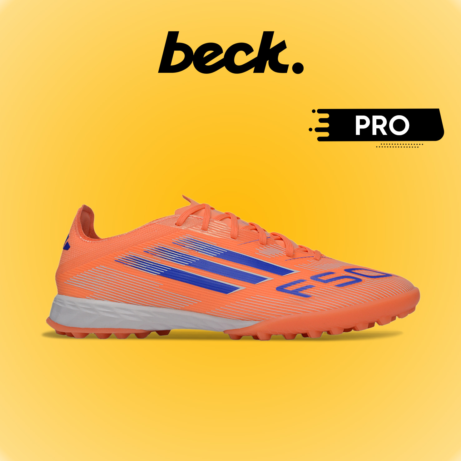 Giày Bóng Đá Adidas F50 PRO Cam Xanh Lưỡi Gà Liền HQ TF