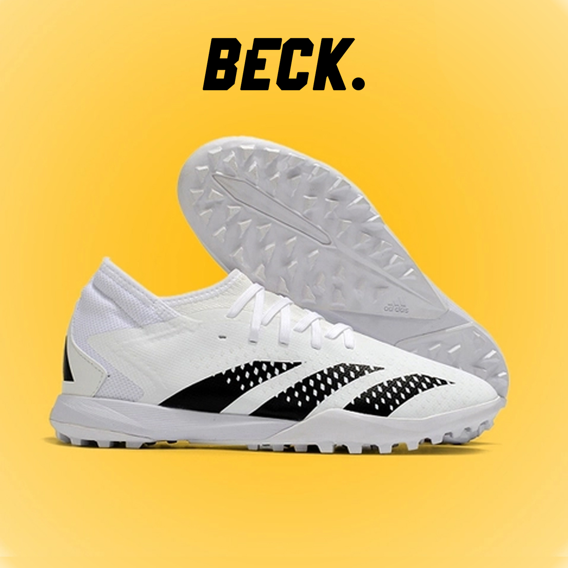 Giày Bóng Đá Adidas Predator Accuracy.3 Trắng Vạch Đen Cổ Lửng TF