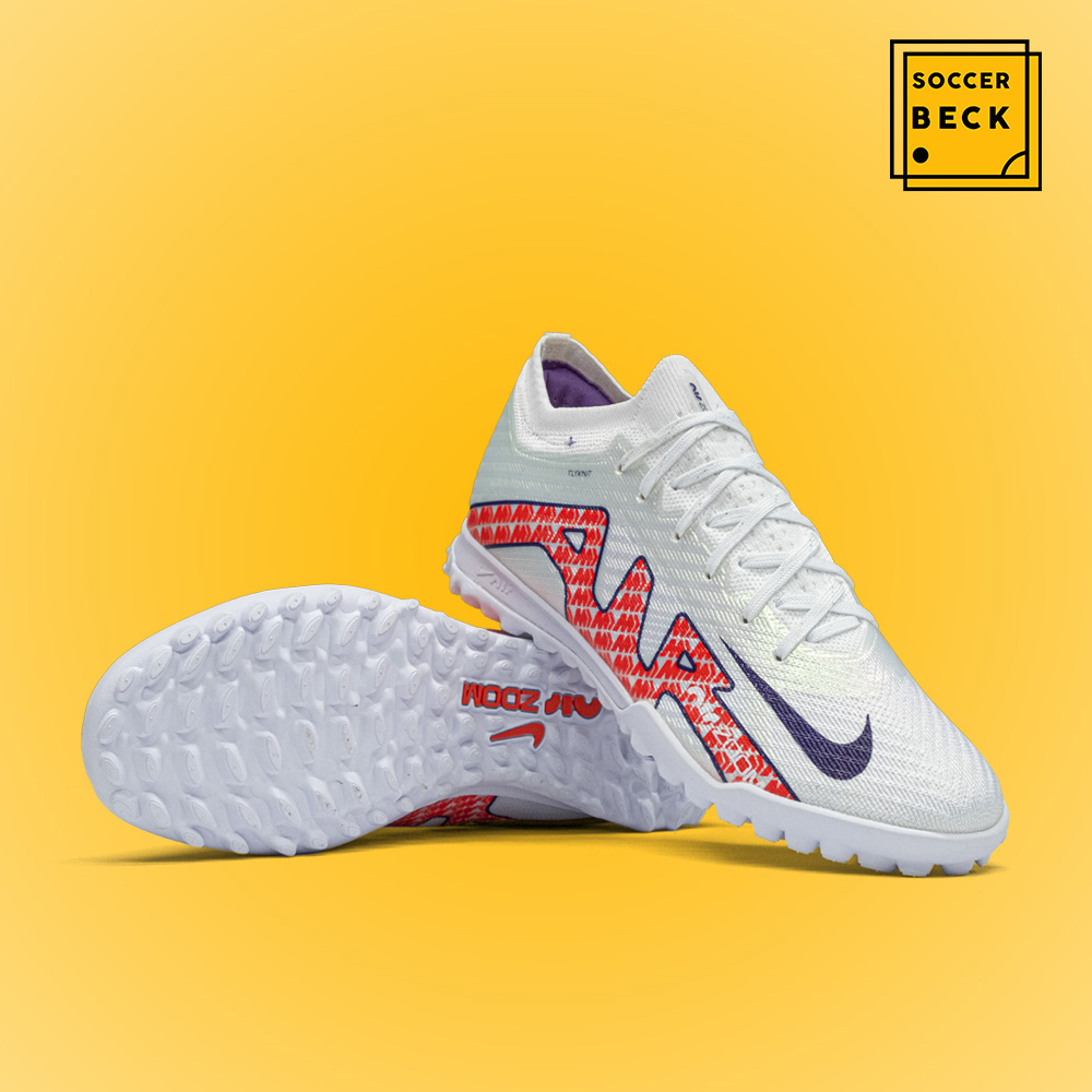 Giày Bóng Đá TQ Nike Air Zoom Mercurial Vapor 15 Elite Trắng Đỏ Cổ Lửng V2 TF