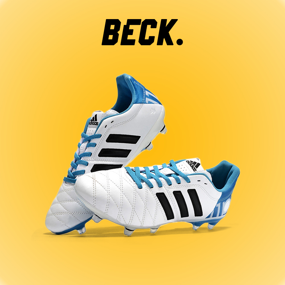 Giày Bóng Đá Adidas 11Pro Toni Kroos Trắng Gót Xanh Biển HQ FG