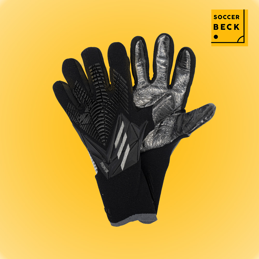 Găng Tay Adidas Predator Edge Pro Đen Vạch Xám ( Không Xương)