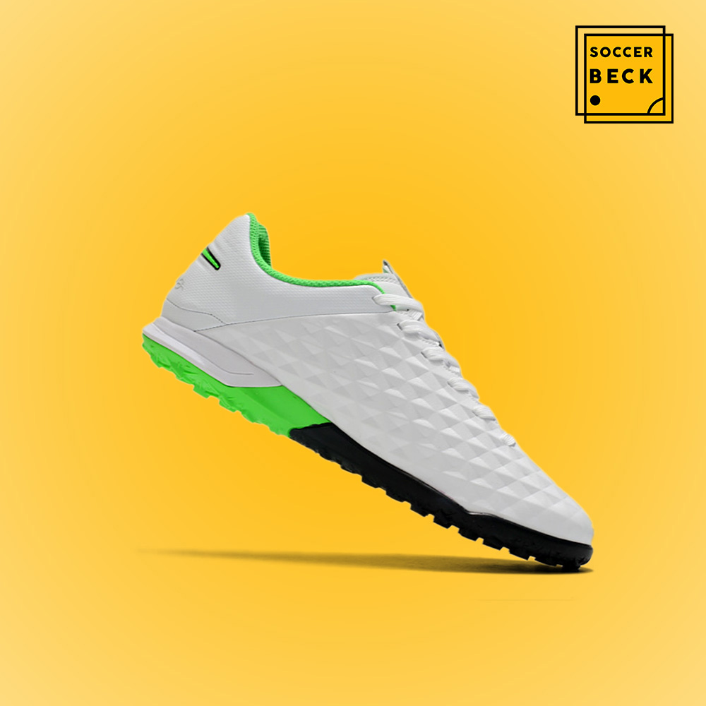Giày Bóng Đá Nike Tiempo Legend 8 Trắng Vạch Xanh Lá HQ TF