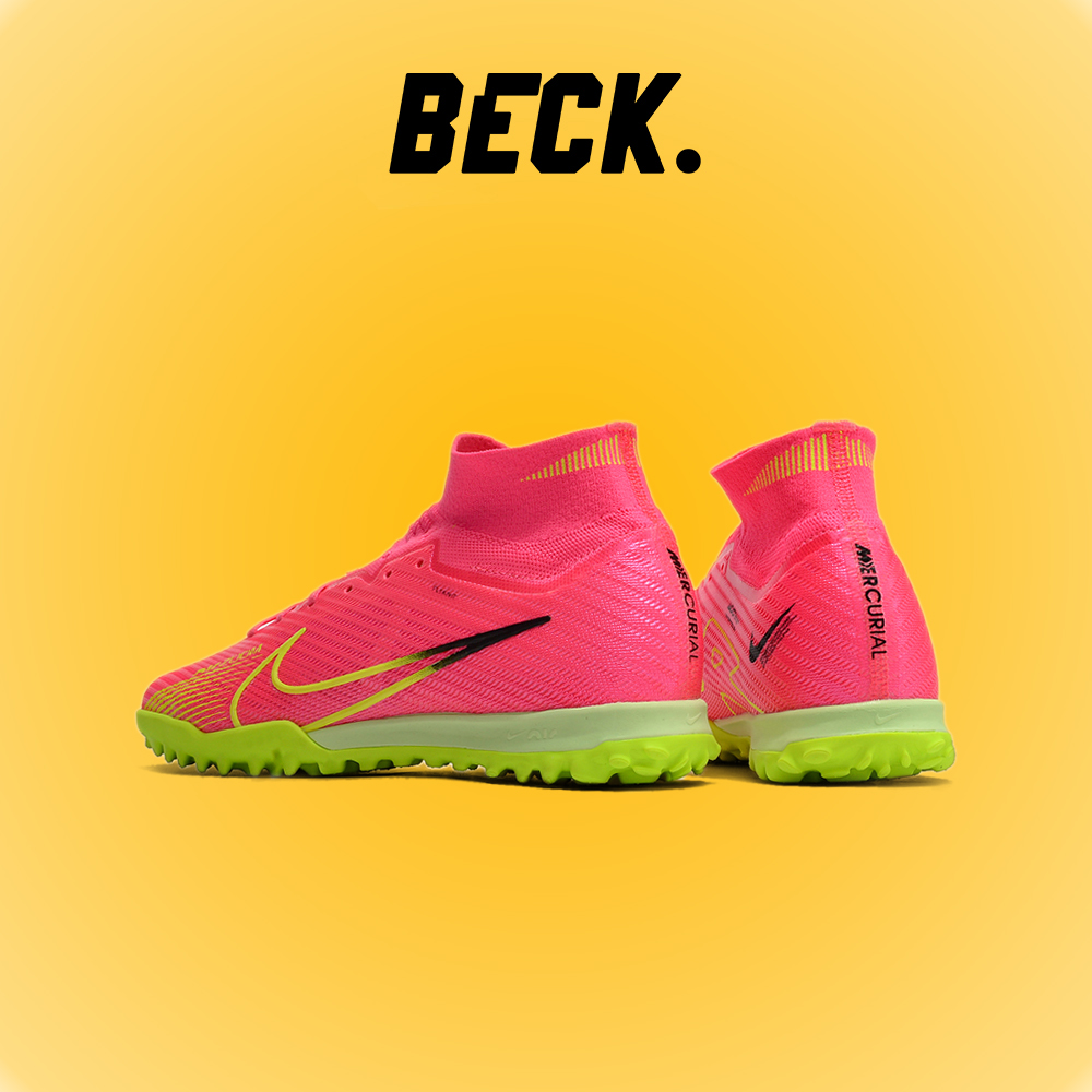 Giày Bóng Đá Trẻ Em Nike Mercurial Superfly 9 Elite Hồng Vạch Chuối Cổ Cao TF