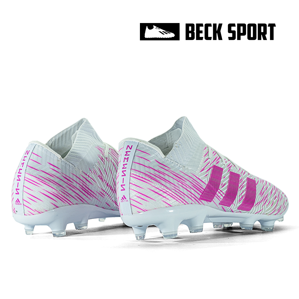 Giày Bóng Đá Adidas Nemeziz 18.3 Trắng Hồng Cổ Lửng FG