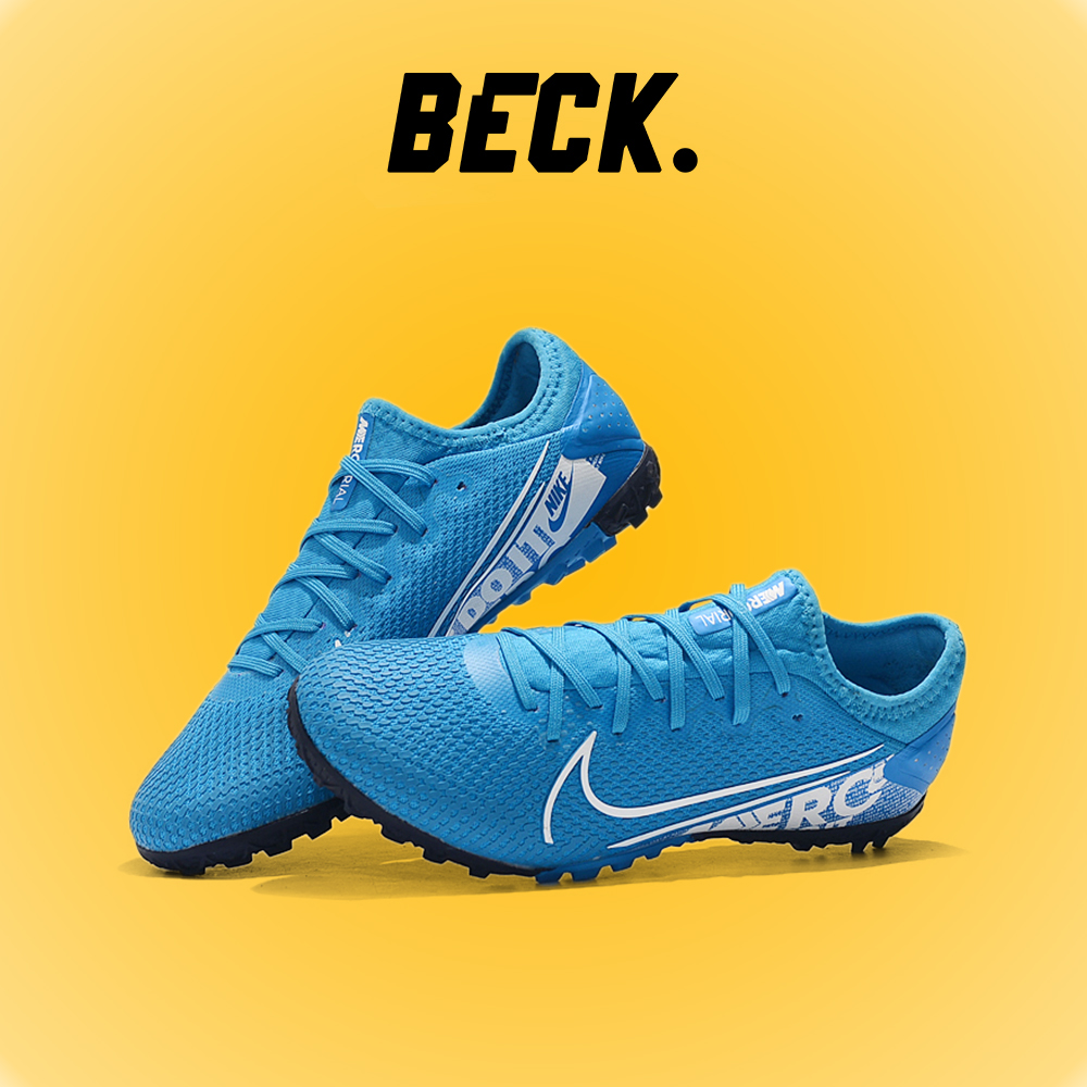 Giày Bóng Đá Nike Mercurial Vapor 13 Pro Xanh Biển Vạch Trắng HQ TF