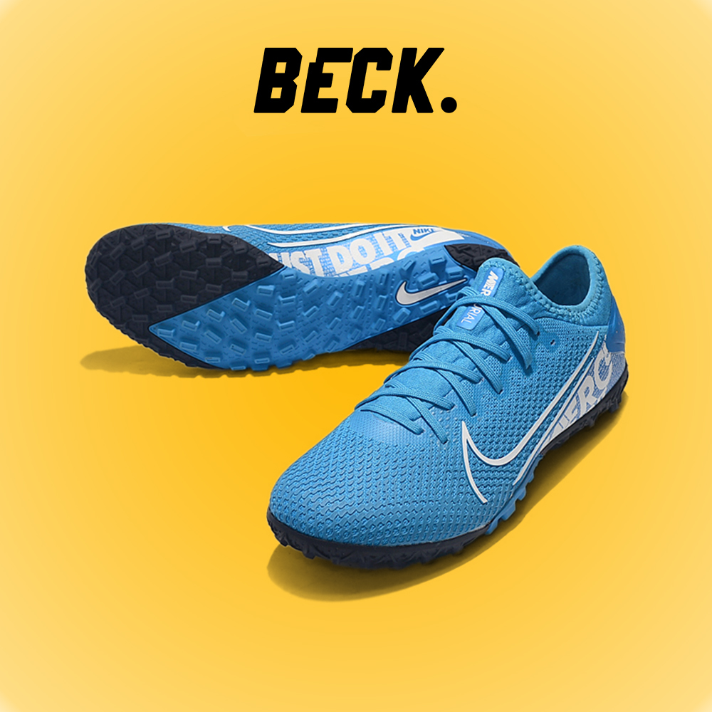 Giày Bóng Đá Nike Mercurial Vapor 13 Pro Xanh Biển Vạch Trắng HQ TF