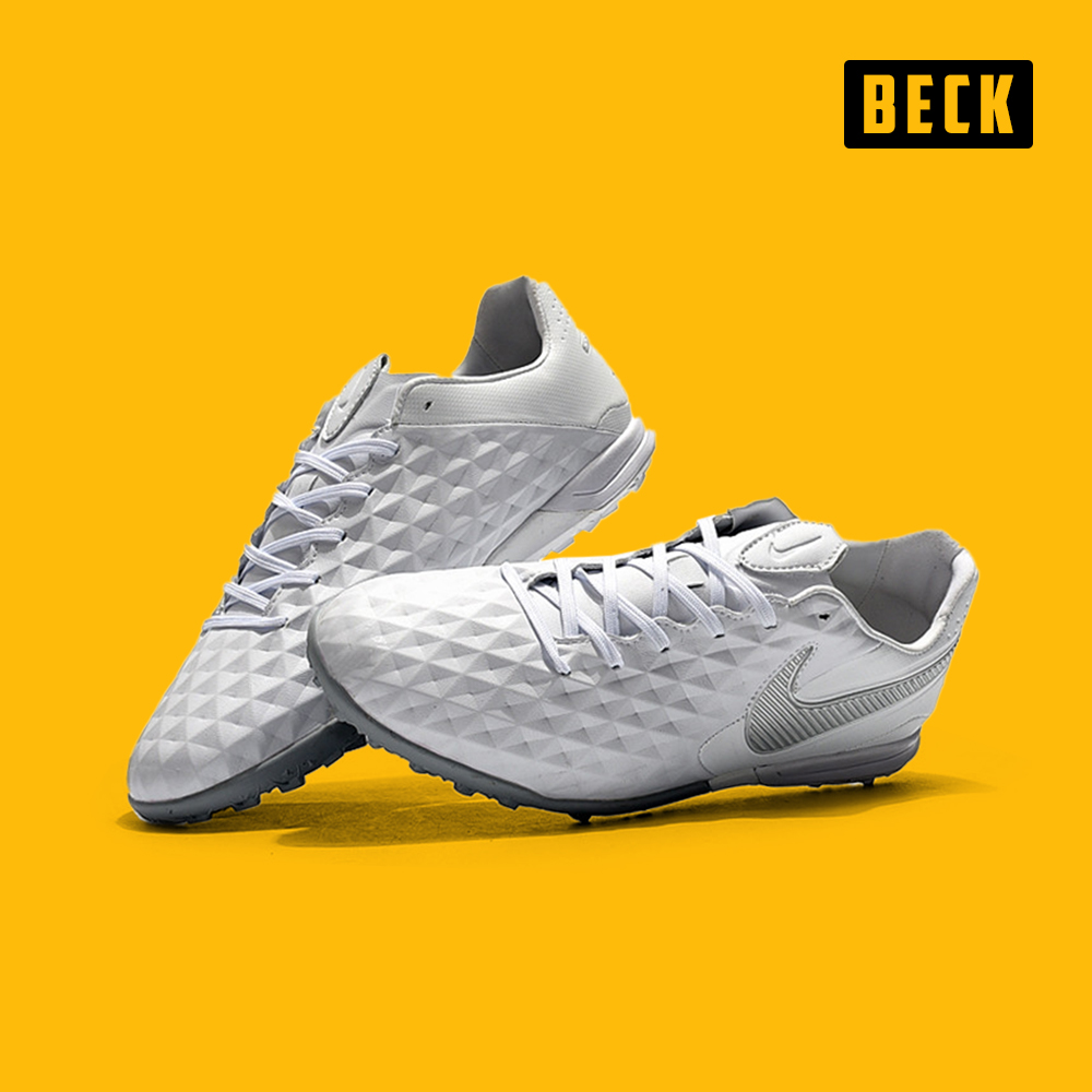 Giày Bóng Đá Nike Tiempo 8 Pro Trắng Vạch Xám HQ TF