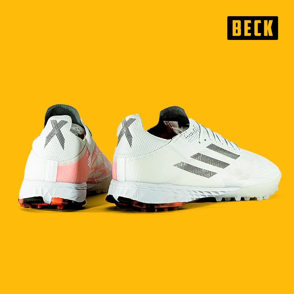 Giày Bóng Đá Adidas X Speedflow.1 Trắng Vạch Đen Đế Đỏ Rằn Ri HQ TF