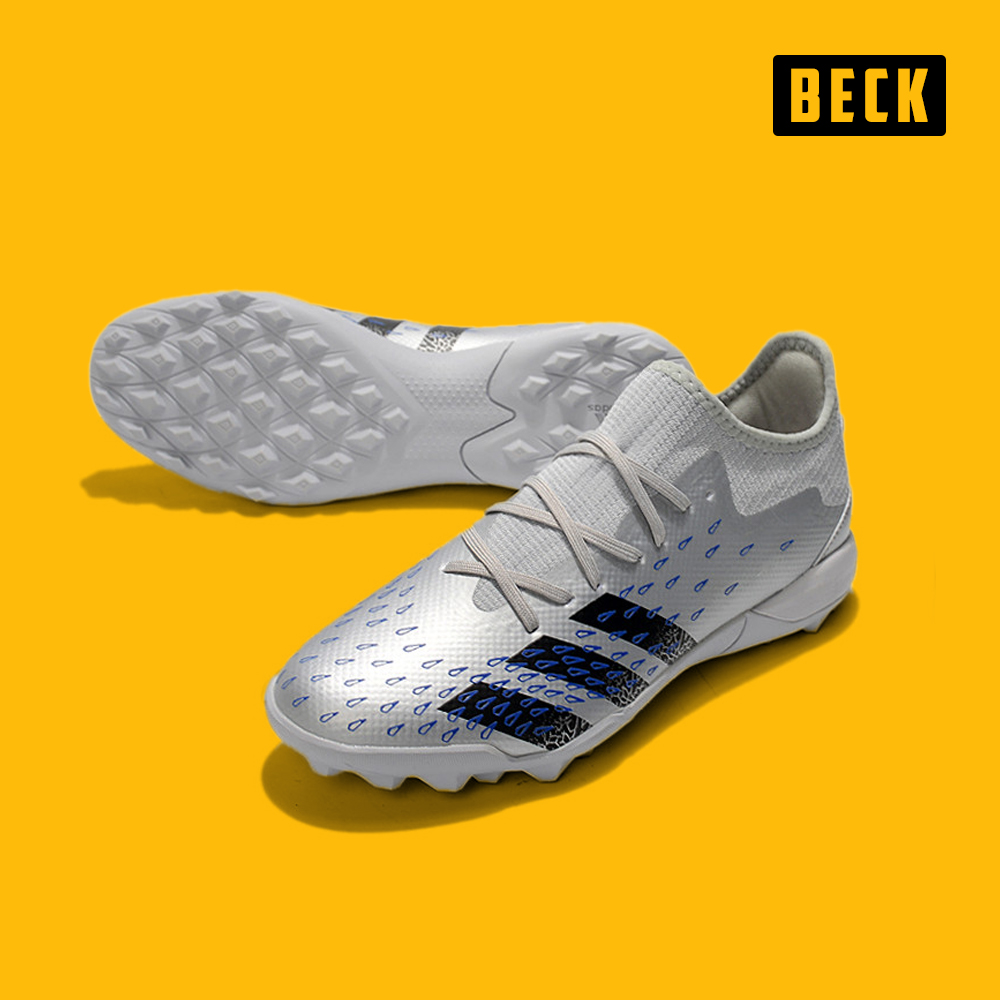 Giày Bóng Đá TQ Adidas Predator Freak.3 EURO Xám Vạch Đen HQ TF