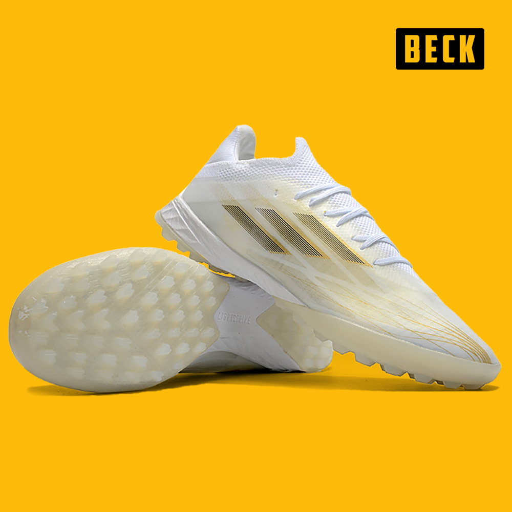 Giày Bóng Đá Adidas X Speedflow.1 Trắng Vàng Vạch Đen HQ TF