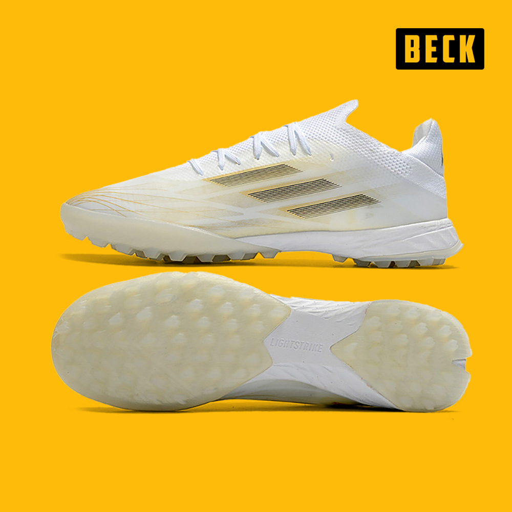Giày Bóng Đá Adidas X Speedflow.1 Trắng Vàng Vạch Đen HQ TF