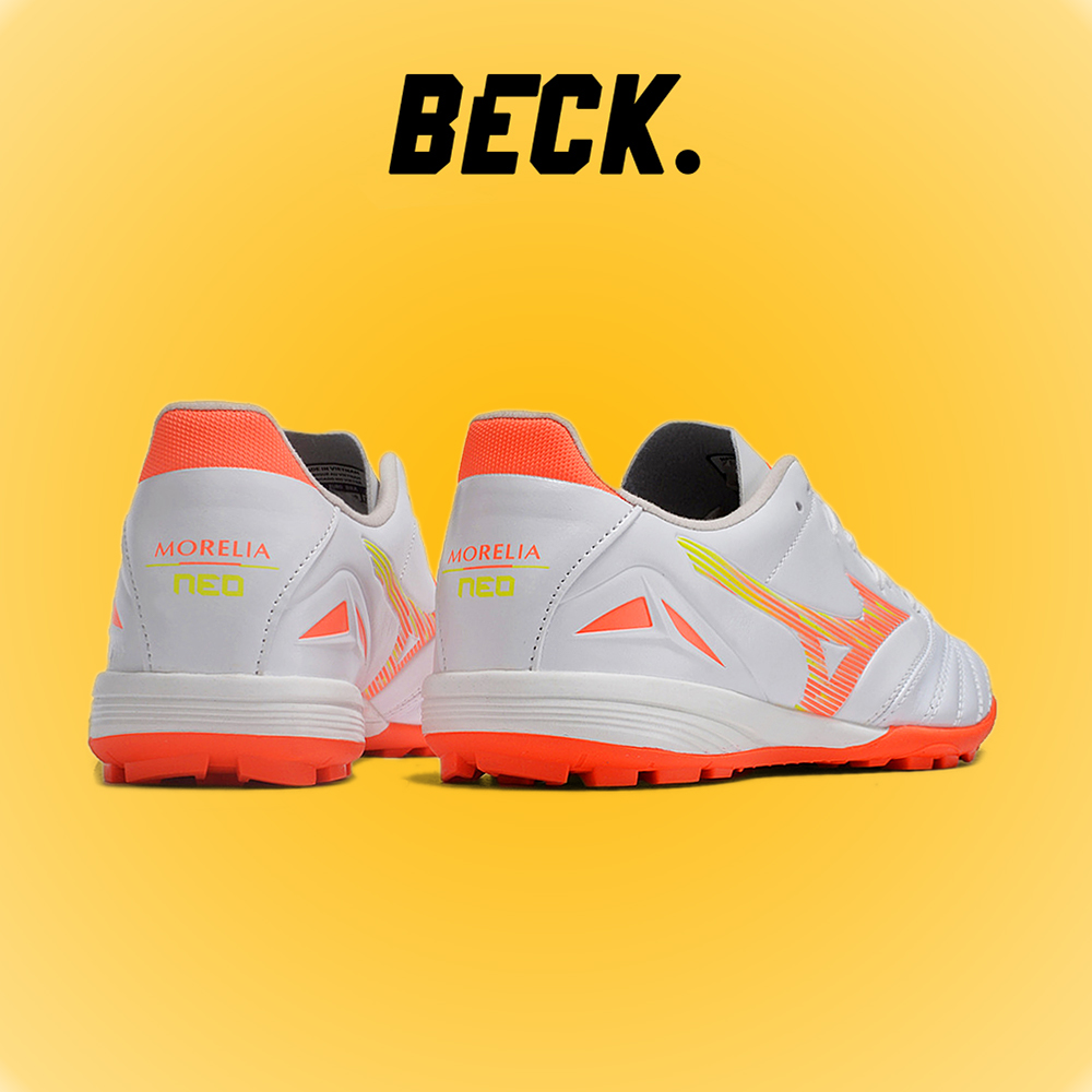 Giày Bóng Đá Mizuno Neo 4 Pro Trắng Vạch Cam TF