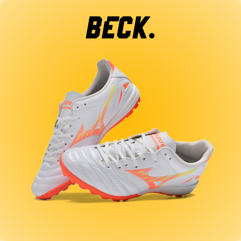 Giày Bóng Đá Mizuno Neo 4 Pro Trắng Vạch Cam TF