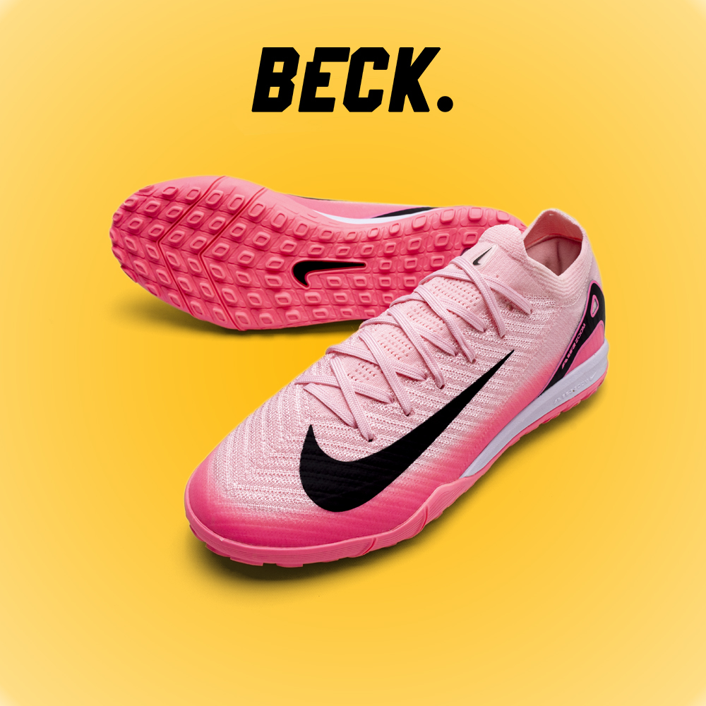 Giày Bóng Đá Nike Mercurial Vapor 16 Elite V1 Hồng Phấn Vạch Đen Cổ Lửng TF