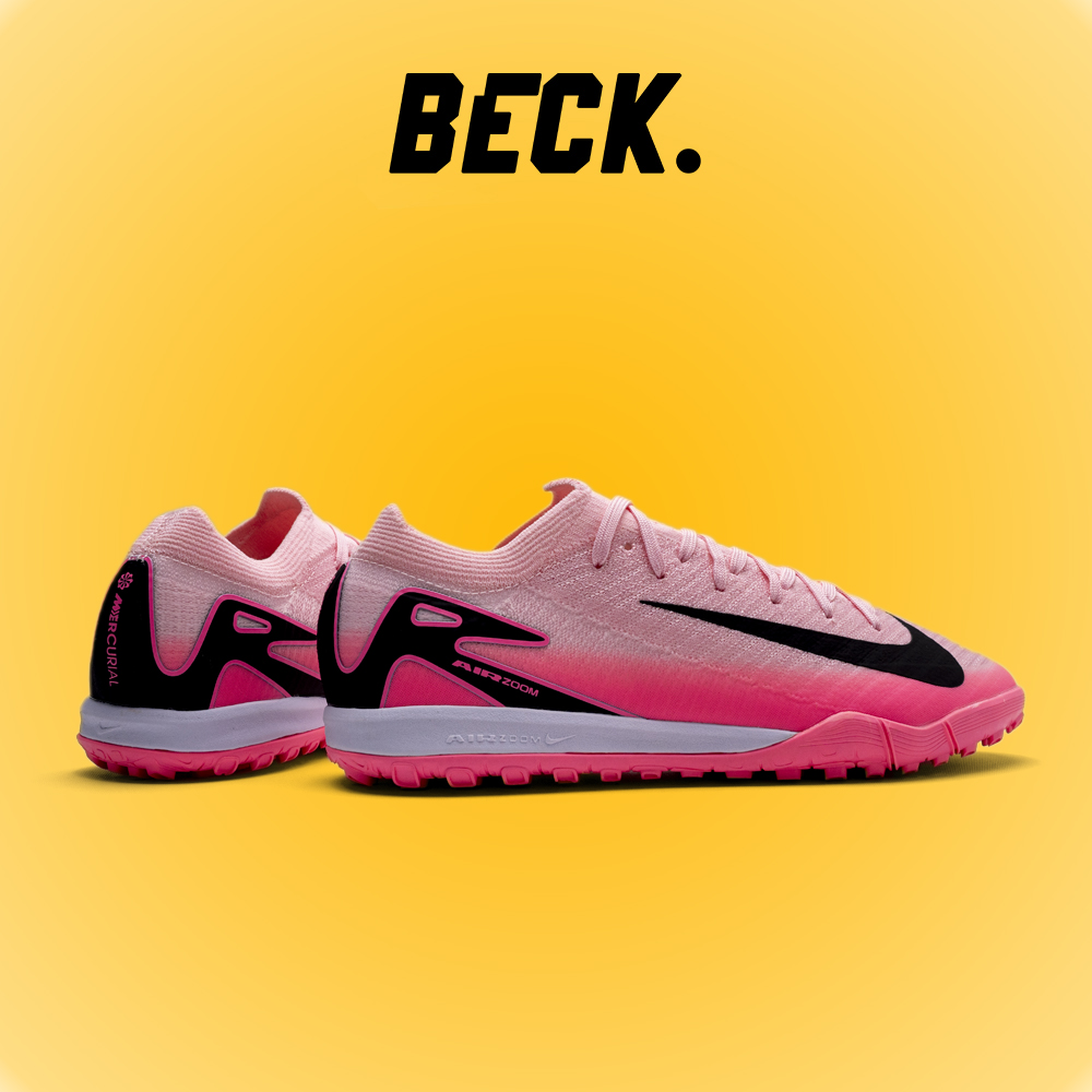 Giày Bóng Đá Nike Mercurial Vapor 16 Elite V1 Hồng Phấn Vạch Đen Cổ Lửng TF