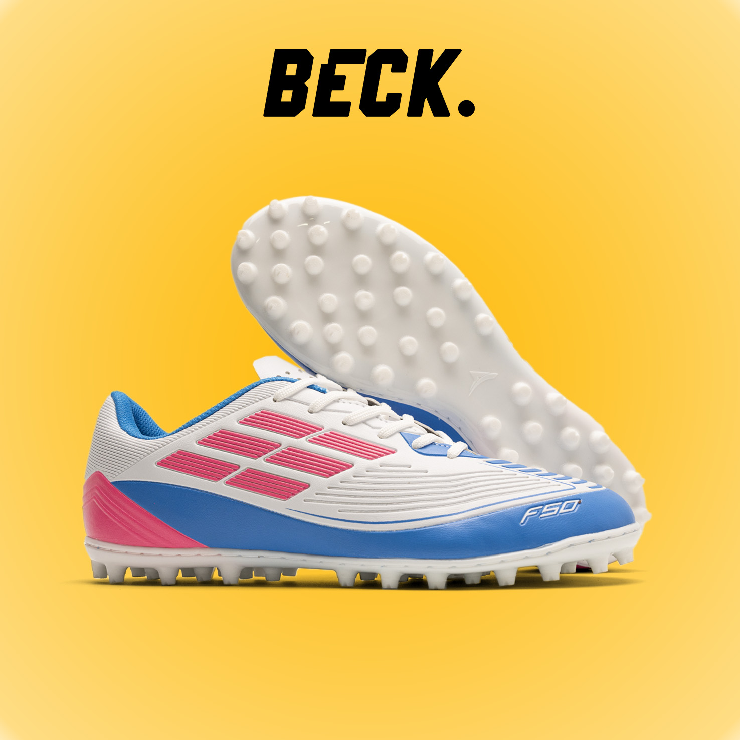 Giày Bóng Đá VN Adidas F50 Pro MG - Trắng Xanh Hồng