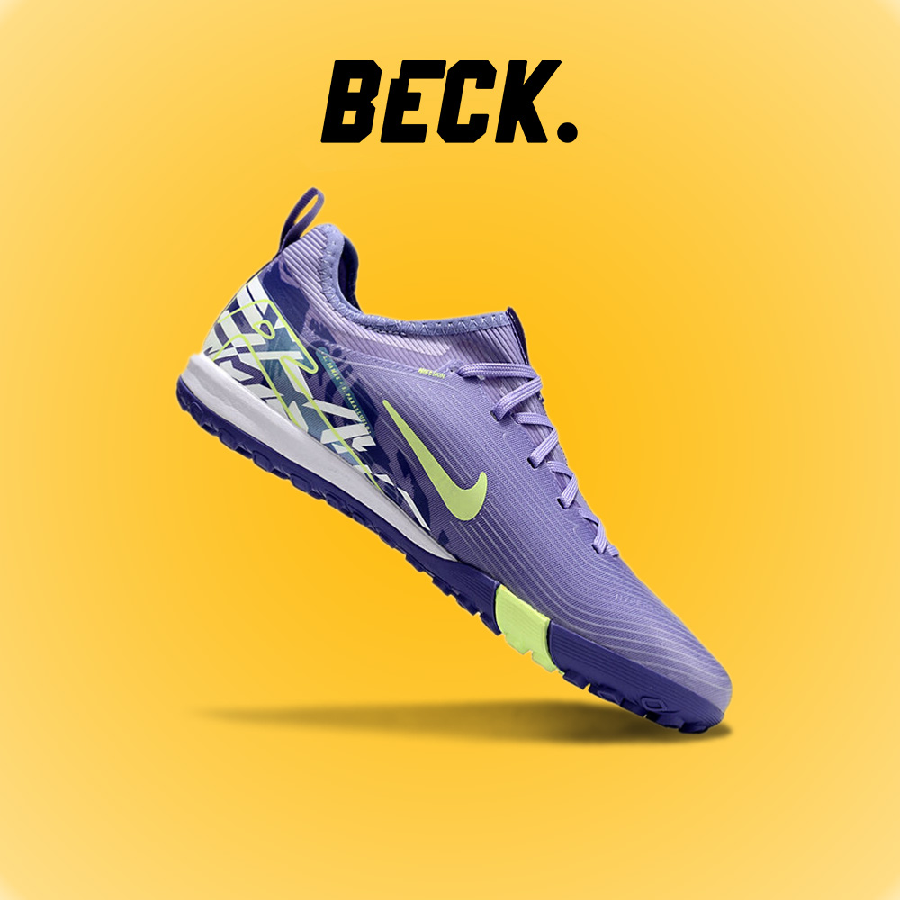 Giày Bóng Đá Trẻ Em Nike Mercurial Vapor 16 Pro V2 Tím Vạch Xanh Lá Cổ Lửng TF