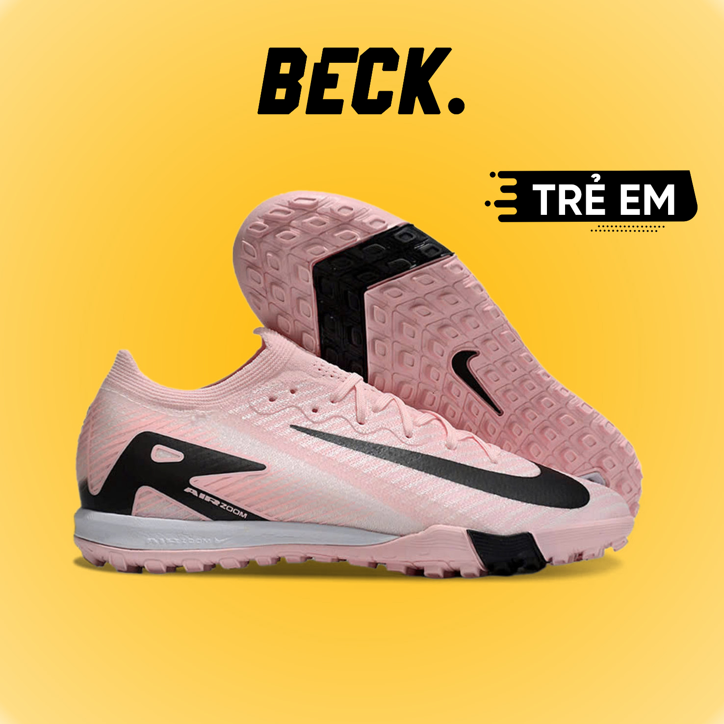 Giày Bóng Đá Trẻ Em Nike Mercurial Vapor 16 Elite V1 Hồng Nhạt Cổ Lửng TF