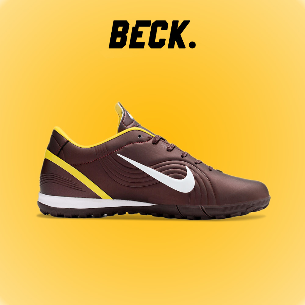 Giày Bóng Đá Nike Mercurial Vapor 1 CR7 Nâu Vạch Trắng Đế Đệm TF