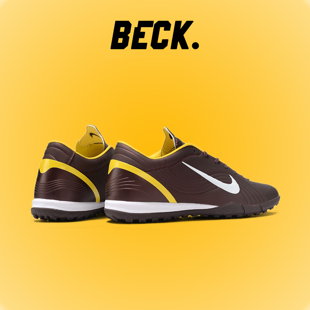 Giày Bóng Đá Nike Mercurial Vapor 1 CR7 Nâu Vạch Trắng Đế Đệm TF