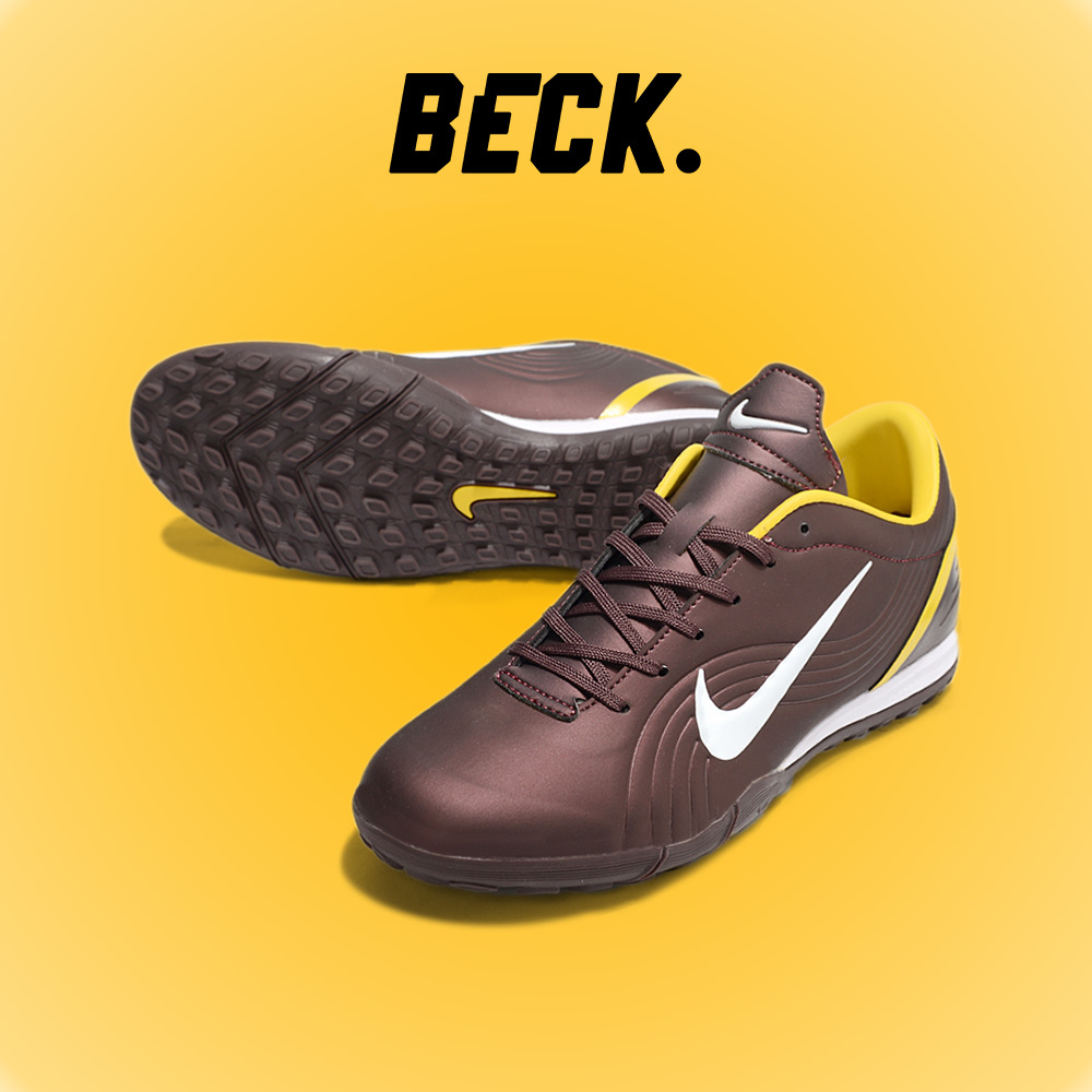 Giày Bóng Đá Nike Mercurial Vapor 1 CR7 Nâu Vạch Trắng Đế Đệm TF