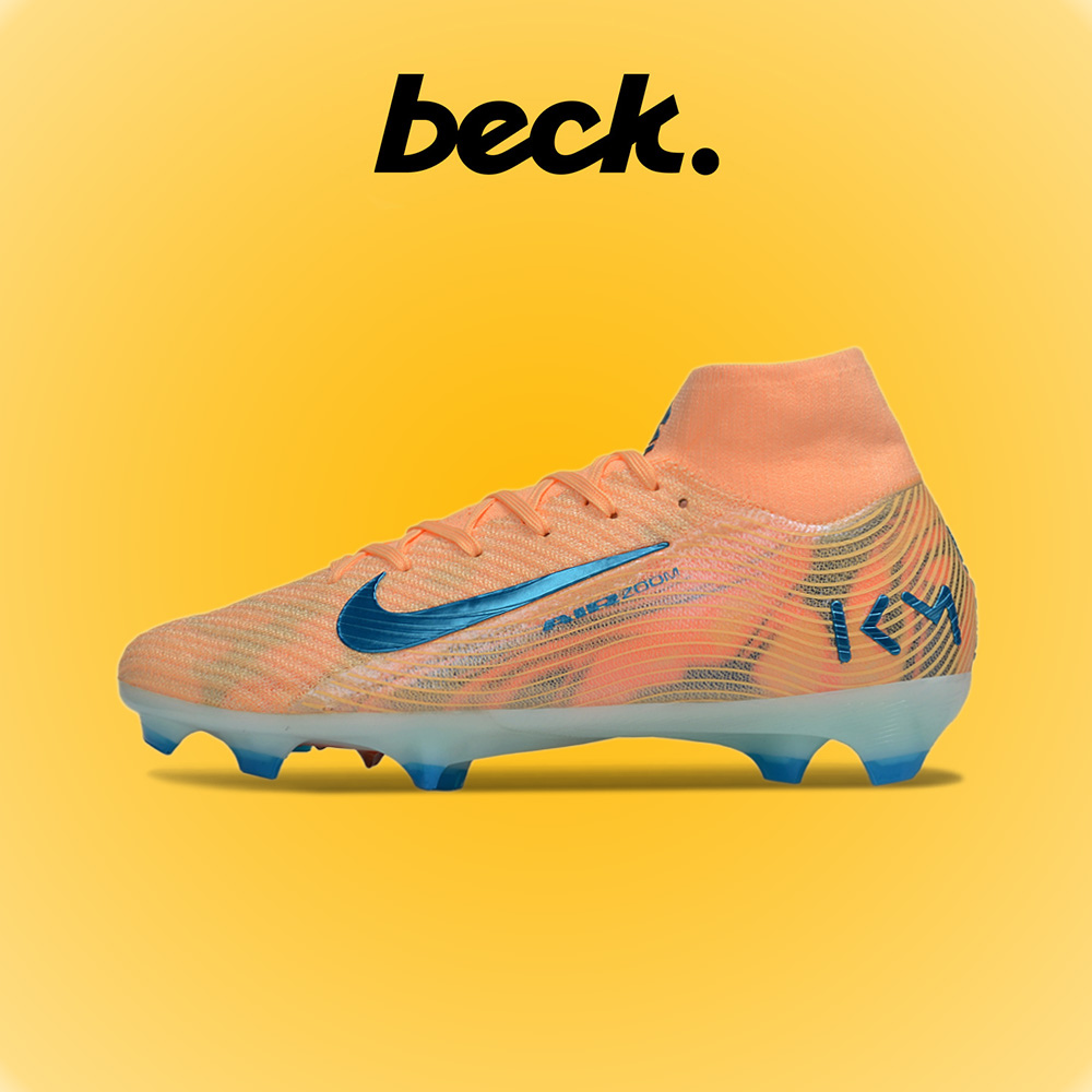 Giày Bóng Đá Nike Mercurial Superfly 10 Elite Mbappe Cam Xanh Biển Cổ Cao FG