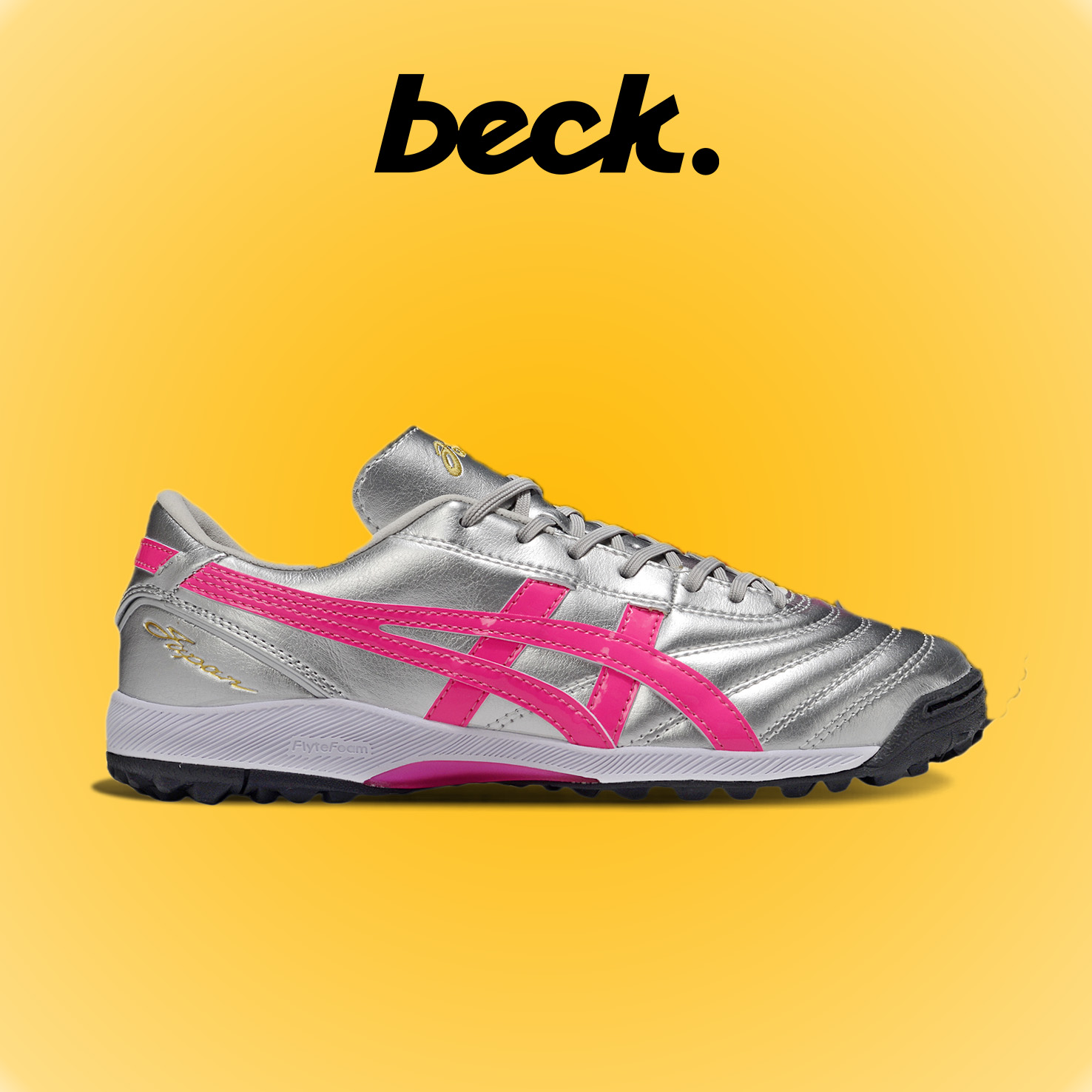 Giày Bóng Đá Asics C3 Bạc Vạch Hồng TF