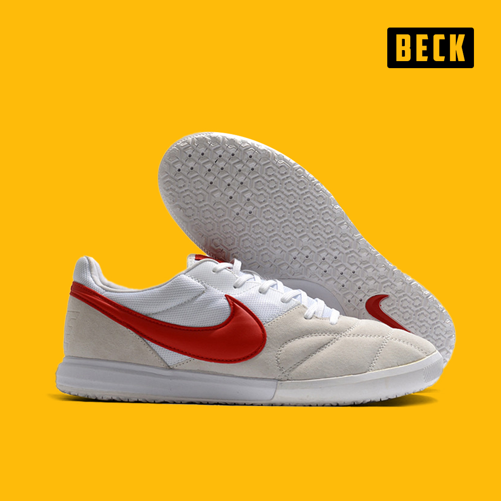 Giày Bóng Đá Nike Premier II Sala Trắng Vạch Đỏ IC