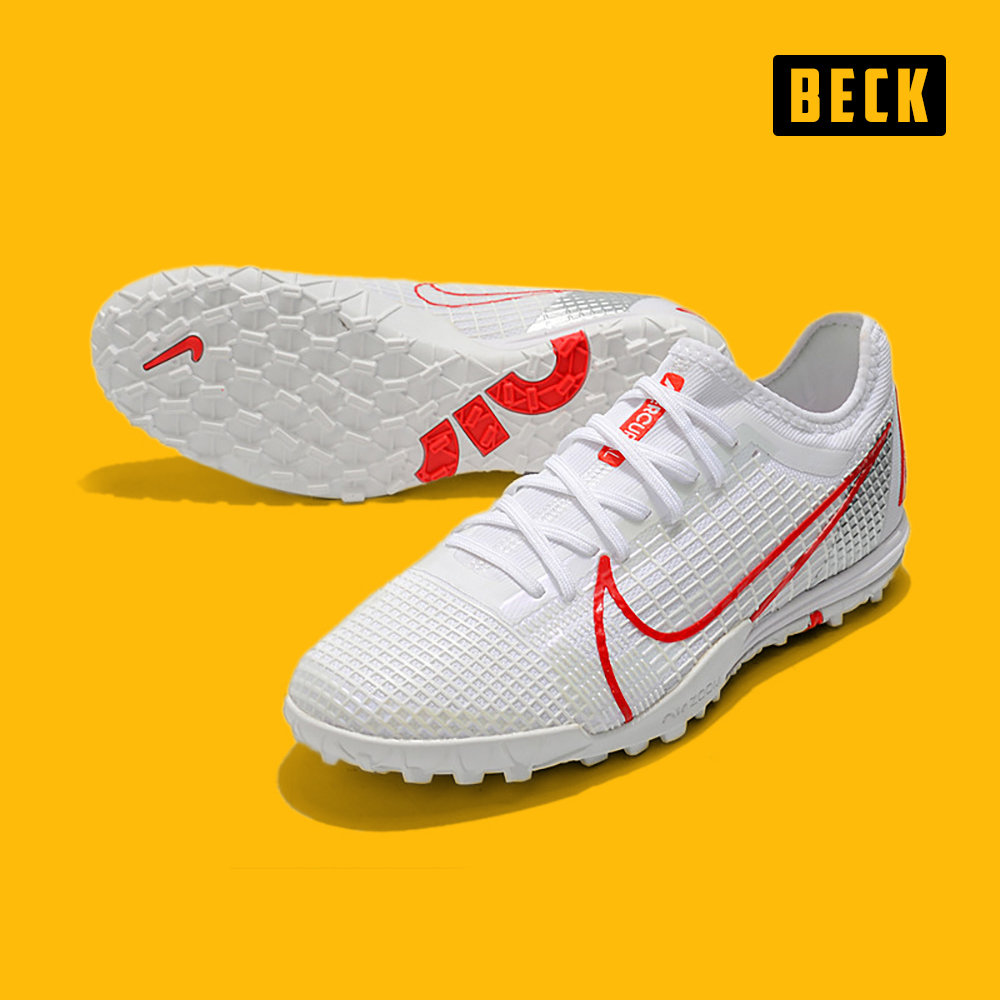 Giày Bóng Đá Nike Mercurial Vapor 14 Pro Trắng Xám Vạch Đỏ HQ TF