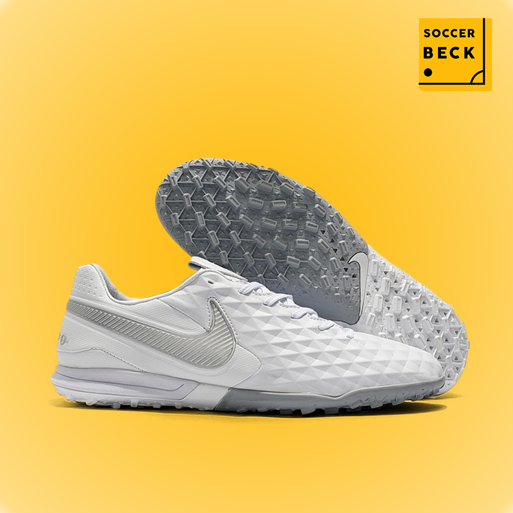 Giày Bóng Đá Nike Tiempo 8 Pro Trắng Vạch Xám HQ TF