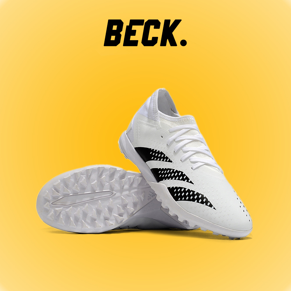 Giày Bóng Đá Adidas Predator Accuracy.3 Trắng Vạch Đen Cổ Lửng TF