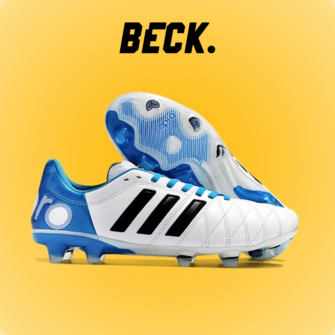 Giày Bóng Đá Adidas 11Pro Toni Kroos Trắng Gót Xanh Biển HQ FG