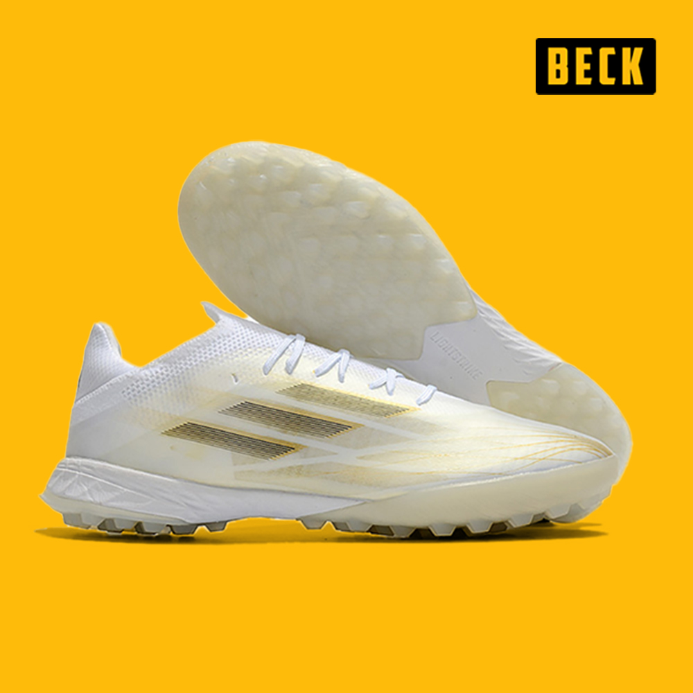 Giày Bóng Đá Adidas X Speedflow.1 Trắng Vàng Vạch Đen HQ TF