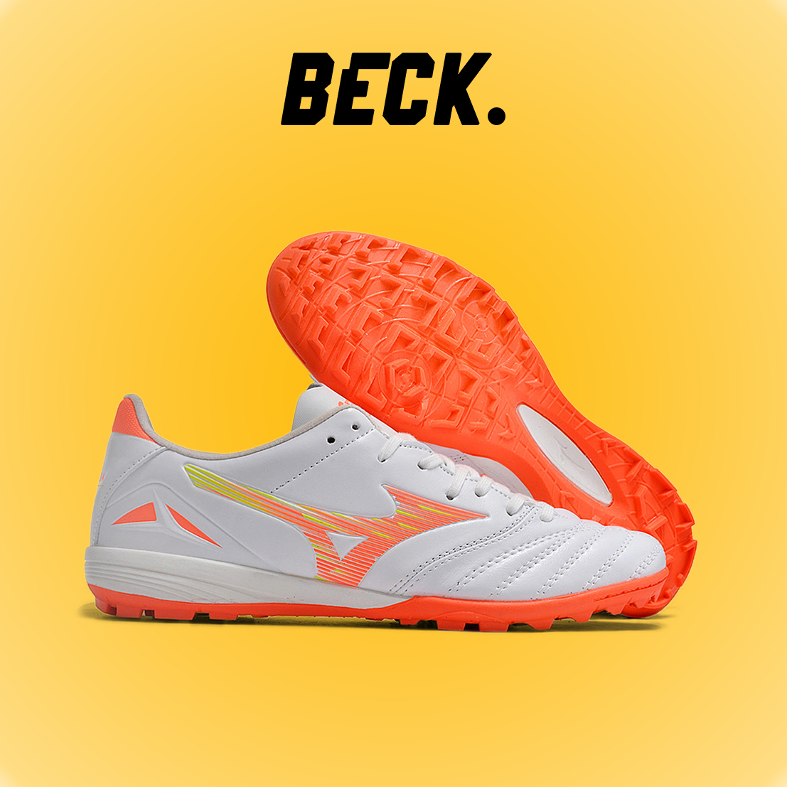 Giày Bóng Đá Mizuno Neo 4 Pro Trắng Vạch Cam TF