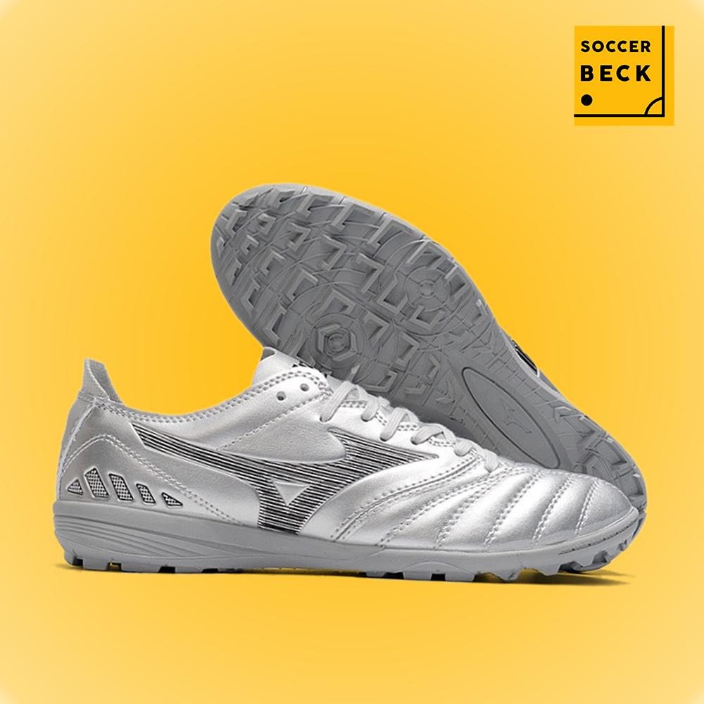 Giày Bóng Đá TQ Mizuno Neo 3 Pro Xám Vạch Đen V2 TF