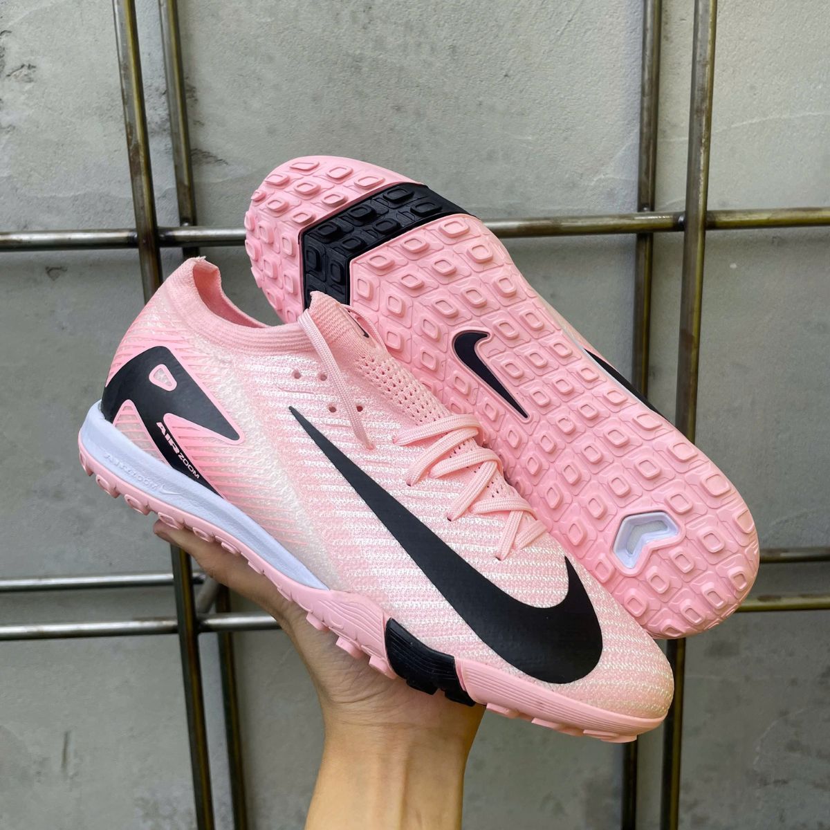 Giày Bóng Đá Trẻ Em Nike Mercurial Vapor 16 Elite V1 Hồng Nhạt Cổ Lửng TF