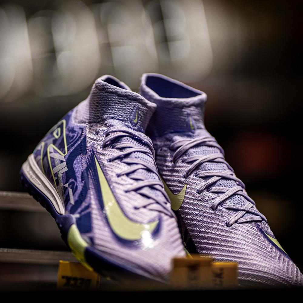 Giày Bóng Đá Nike Mercurial Superfly 10 Elite Tím Vạch Xanh Lá Cổ