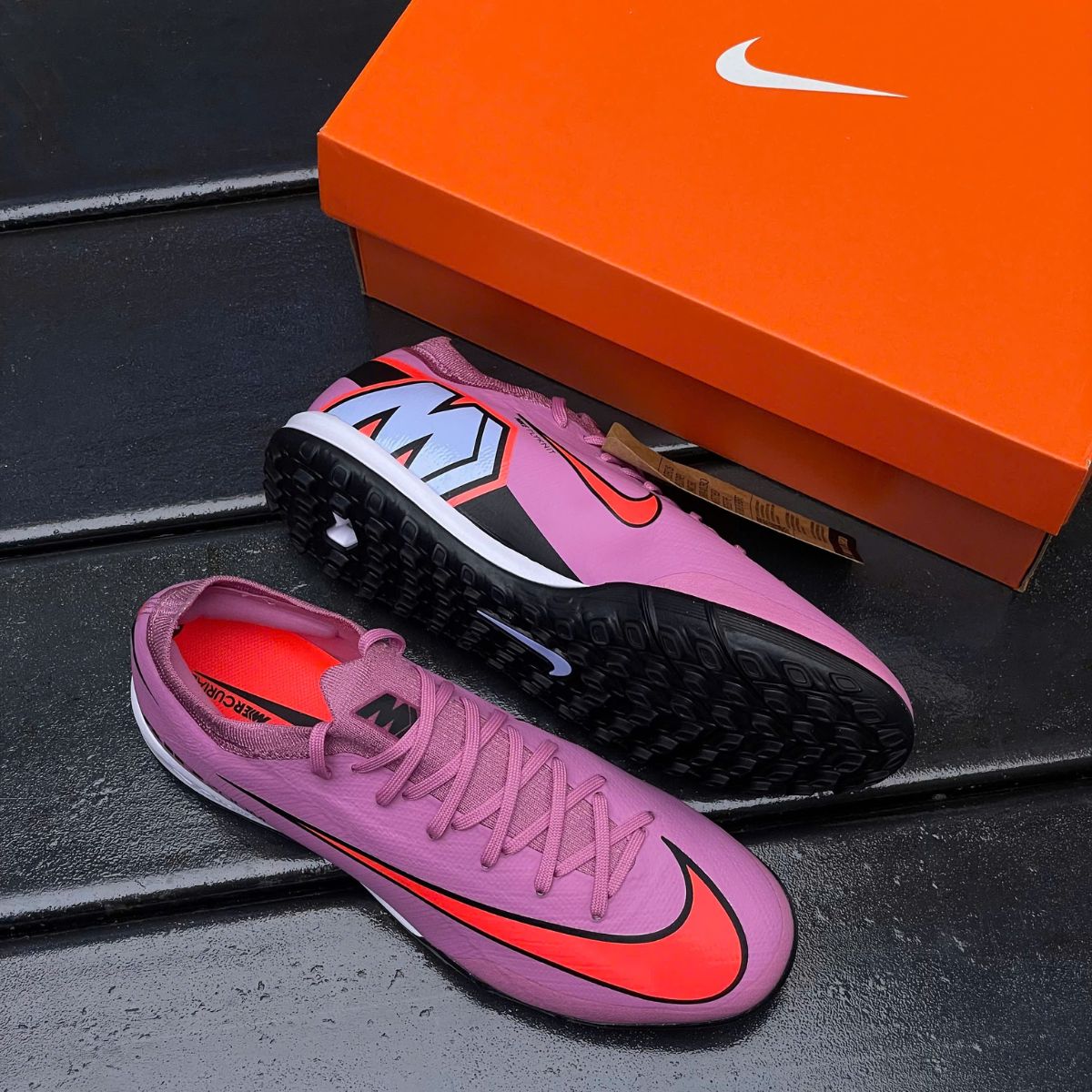 GIÀY BÓNG ĐÁ NIKE ZOOM MERCURIAL VAPOR 16 PRO TF - FQ8687-600 - HỒNG/CAM/ĐEN