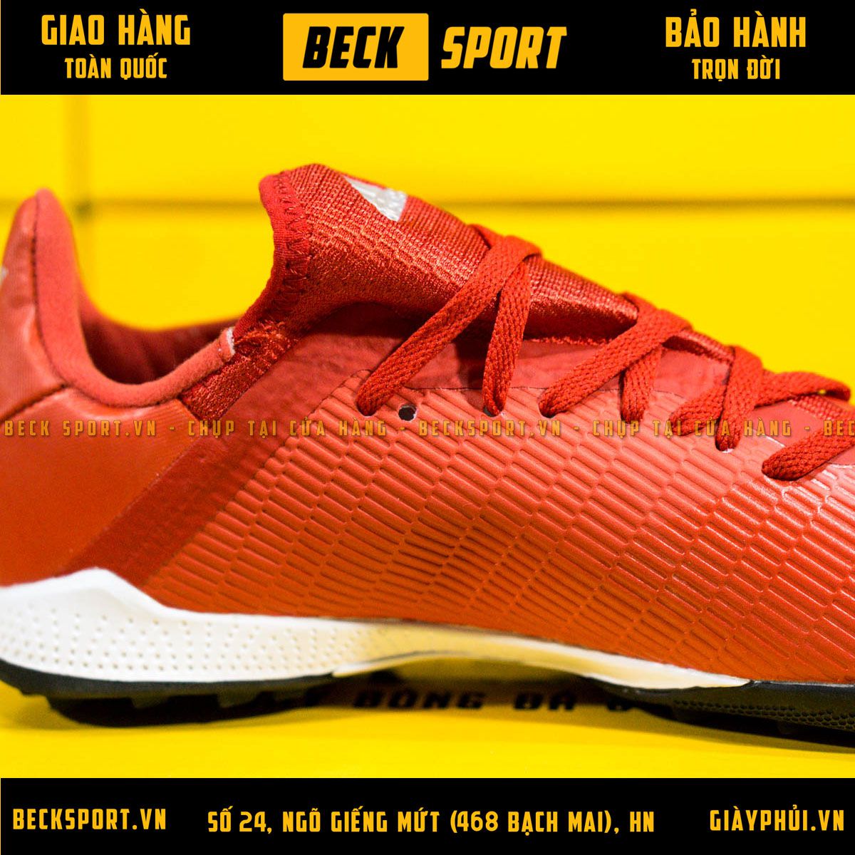 Giày Bóng Đá Adidas X 18.3 Đỏ Vạch Bạc TF