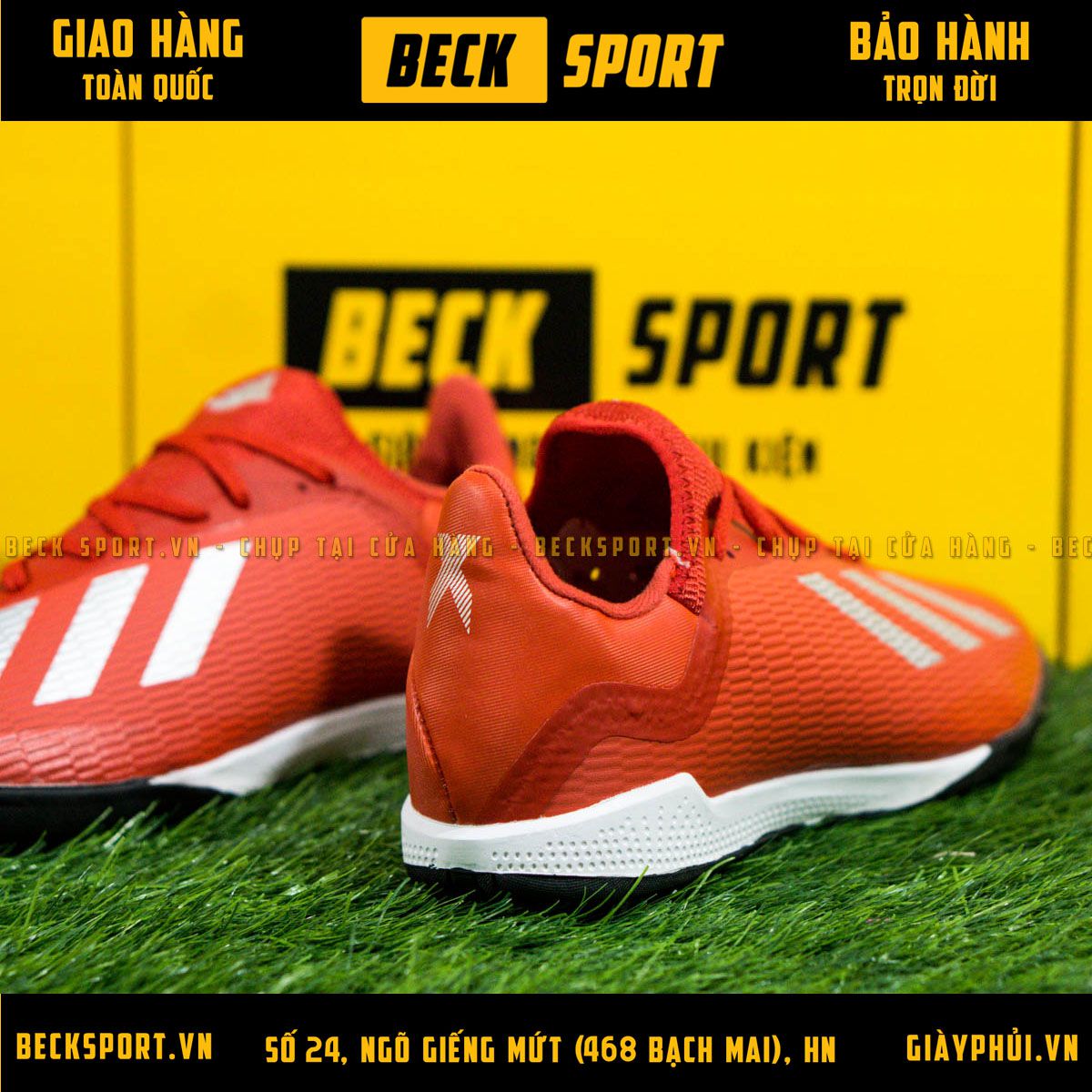 Giày Bóng Đá Adidas X 18.3 Đỏ Vạch Bạc TF