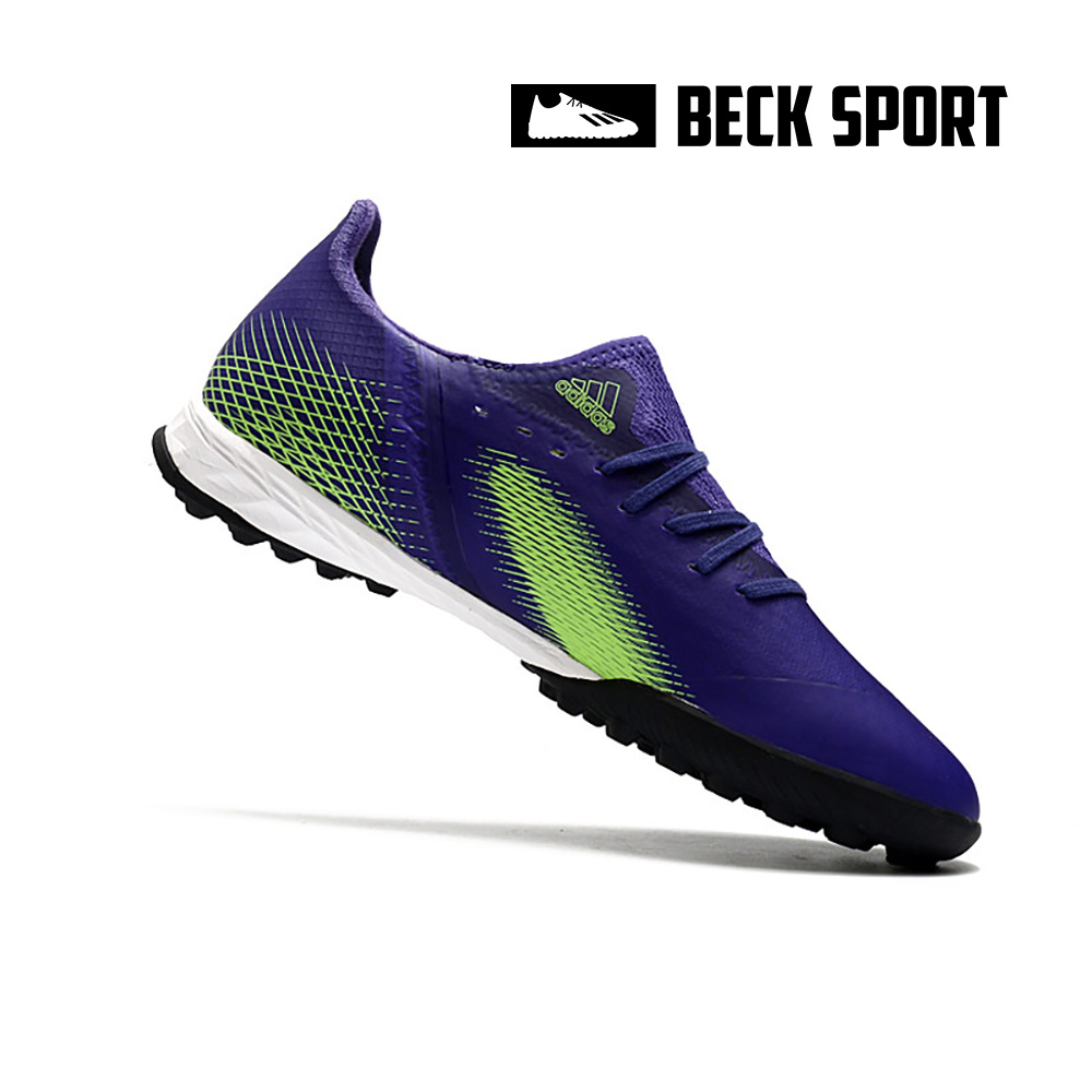 Giày Bóng Đá Adidas X Ghosted.3 Tím Vạch Xanh Lá HQ TF