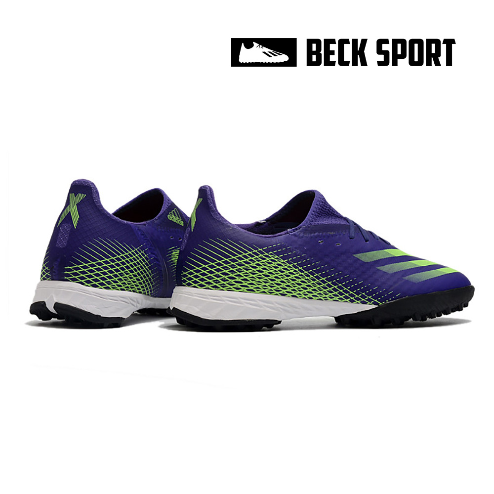 Giày Bóng Đá Adidas X Ghosted.3 Tím Vạch Xanh Lá HQ TF