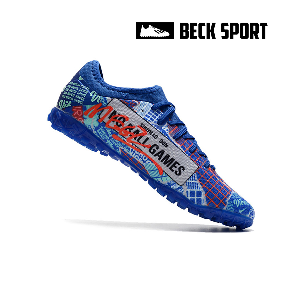 Giày Bóng Đá Nike Mercurial Vapor 13 Pro Jadon Sancho Xanh Biển Vạch Trắng TF