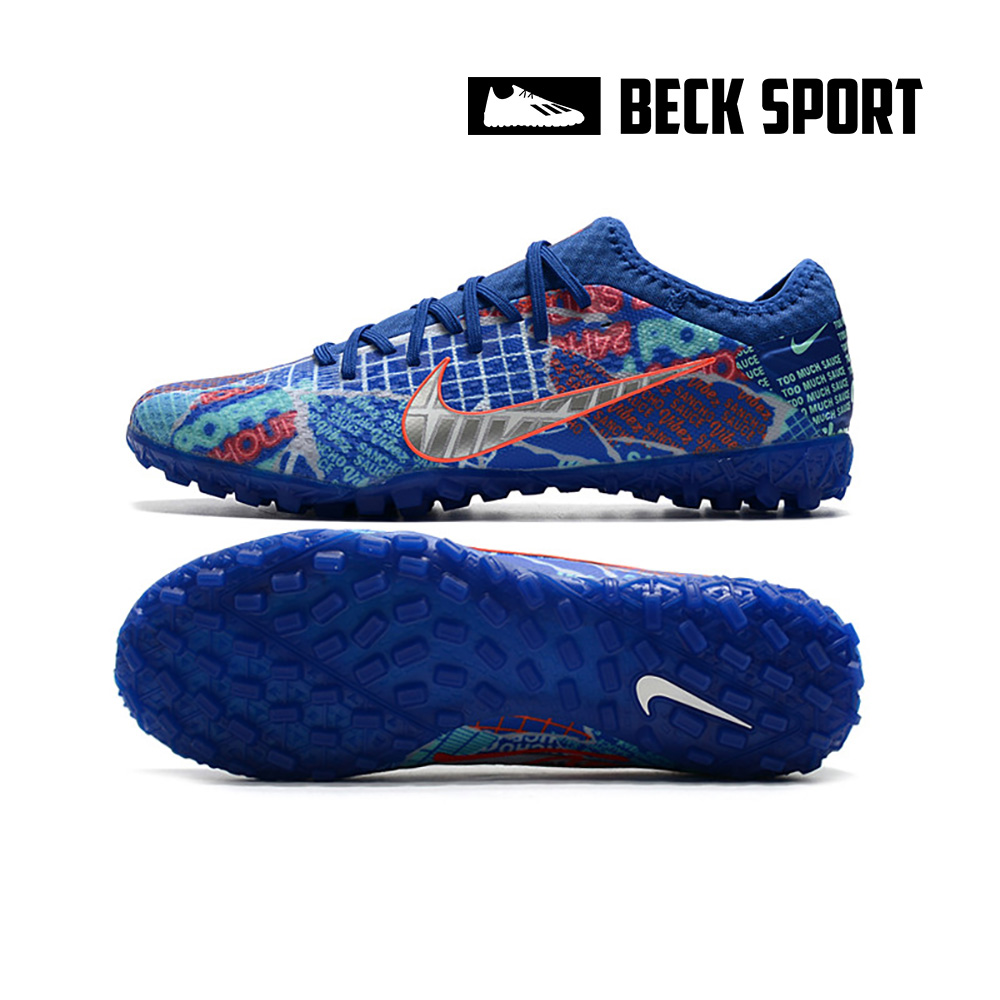 Giày Bóng Đá Nike Mercurial Vapor 13 Pro Jadon Sancho Xanh Biển Vạch Trắng TF