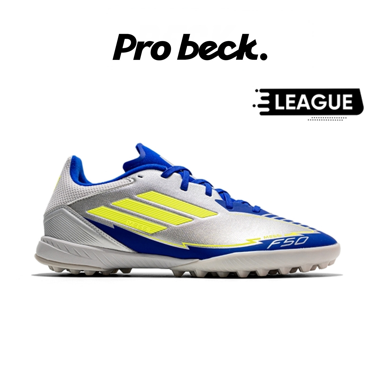 GIÀY BÓNG ĐÁ ADIDAS F50 LEAGUE MESSI TF La Vida Rapida - IH0919 - BẠC/XANH