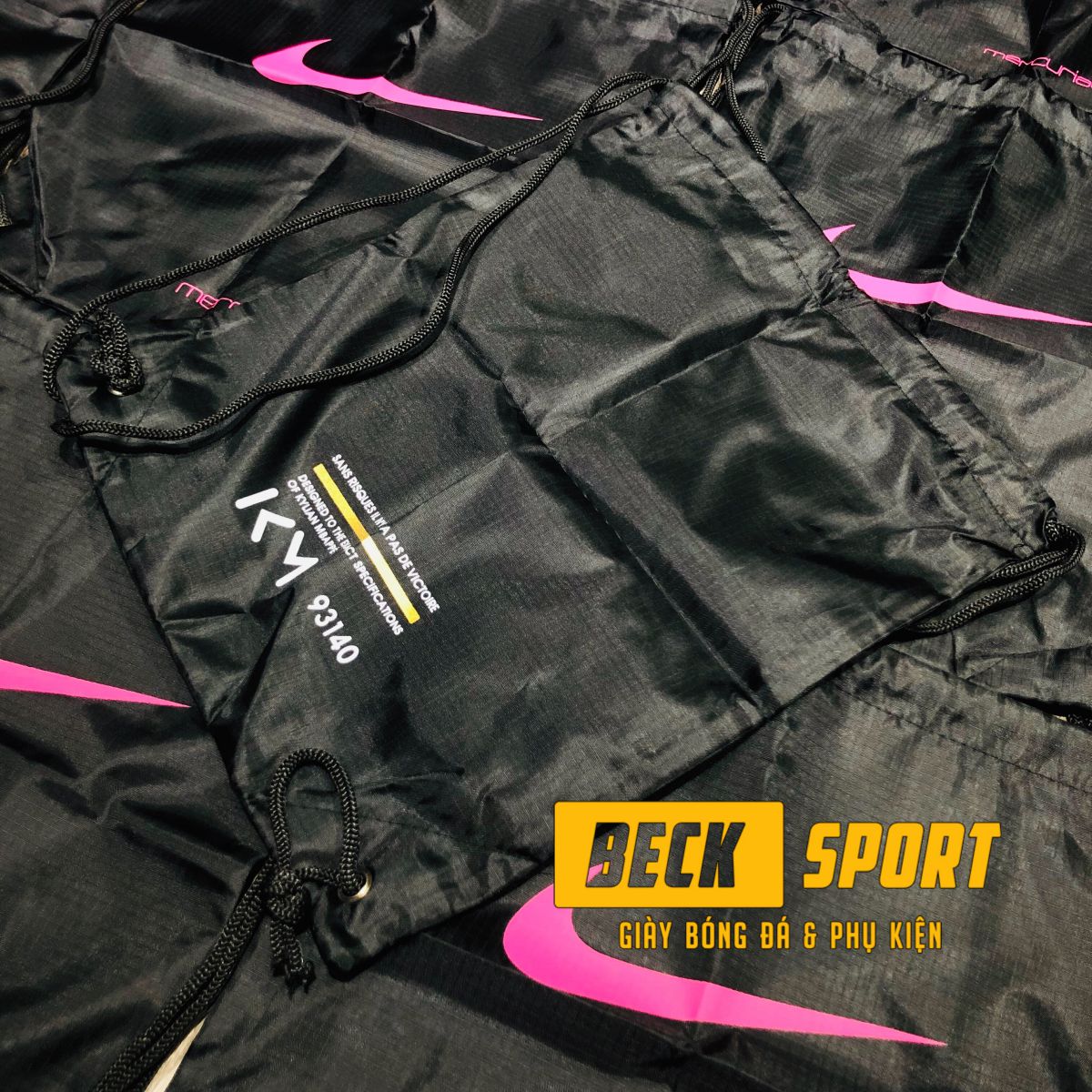 Túi Rút Gymsack SF Nike Mercurial Mbappe - Đen Hồng