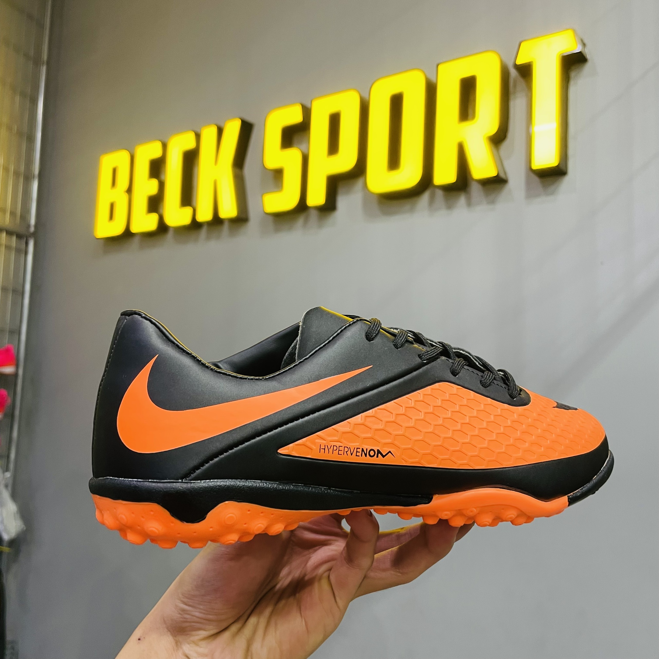 Giày Bóng Đá TQ Nike Hypervenom Phelon Đen Cam TF