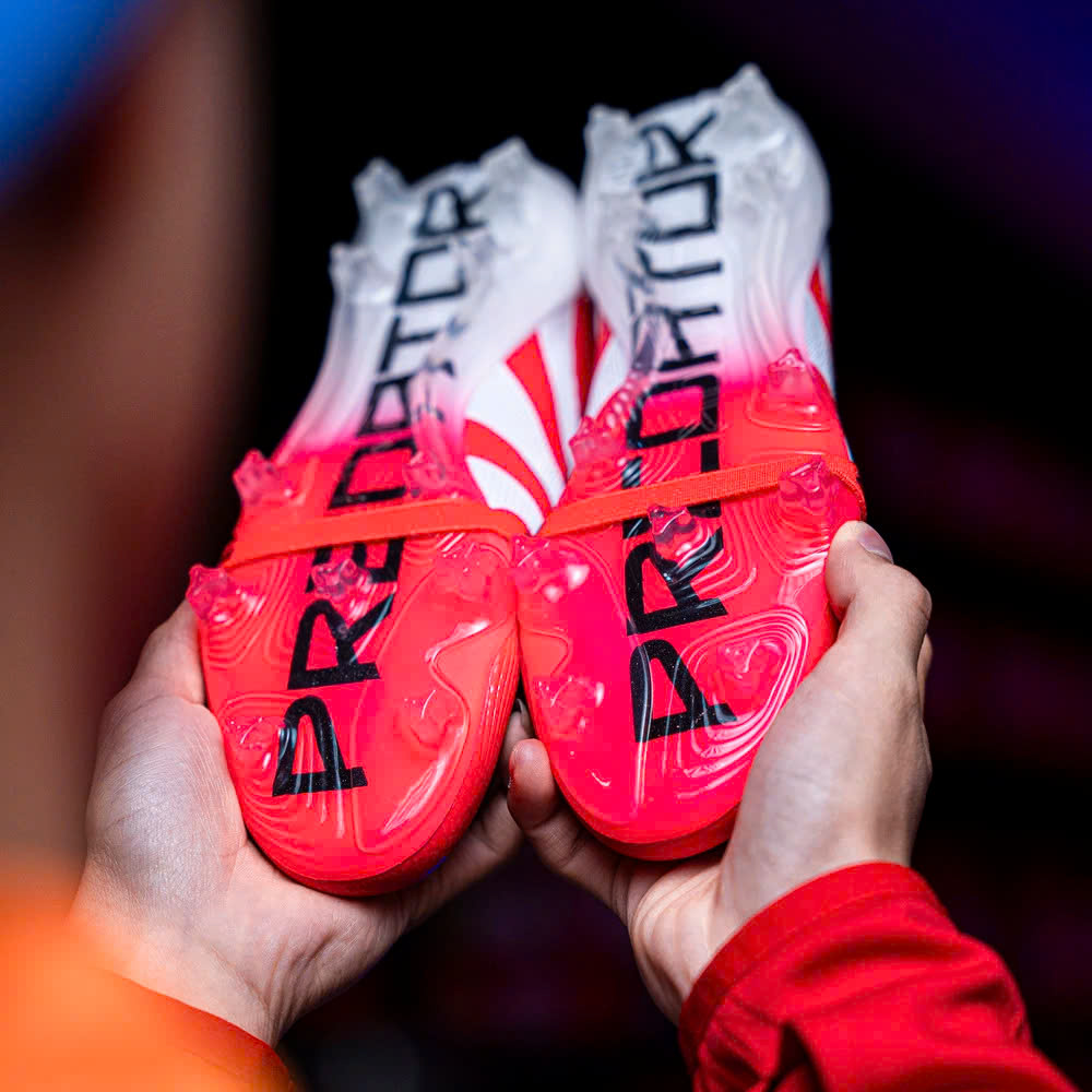 Giày Bóng Đá Trẻ Em Adidas Predator 25 Elite Tongue Đỏ Vạch Trắng HQ FG