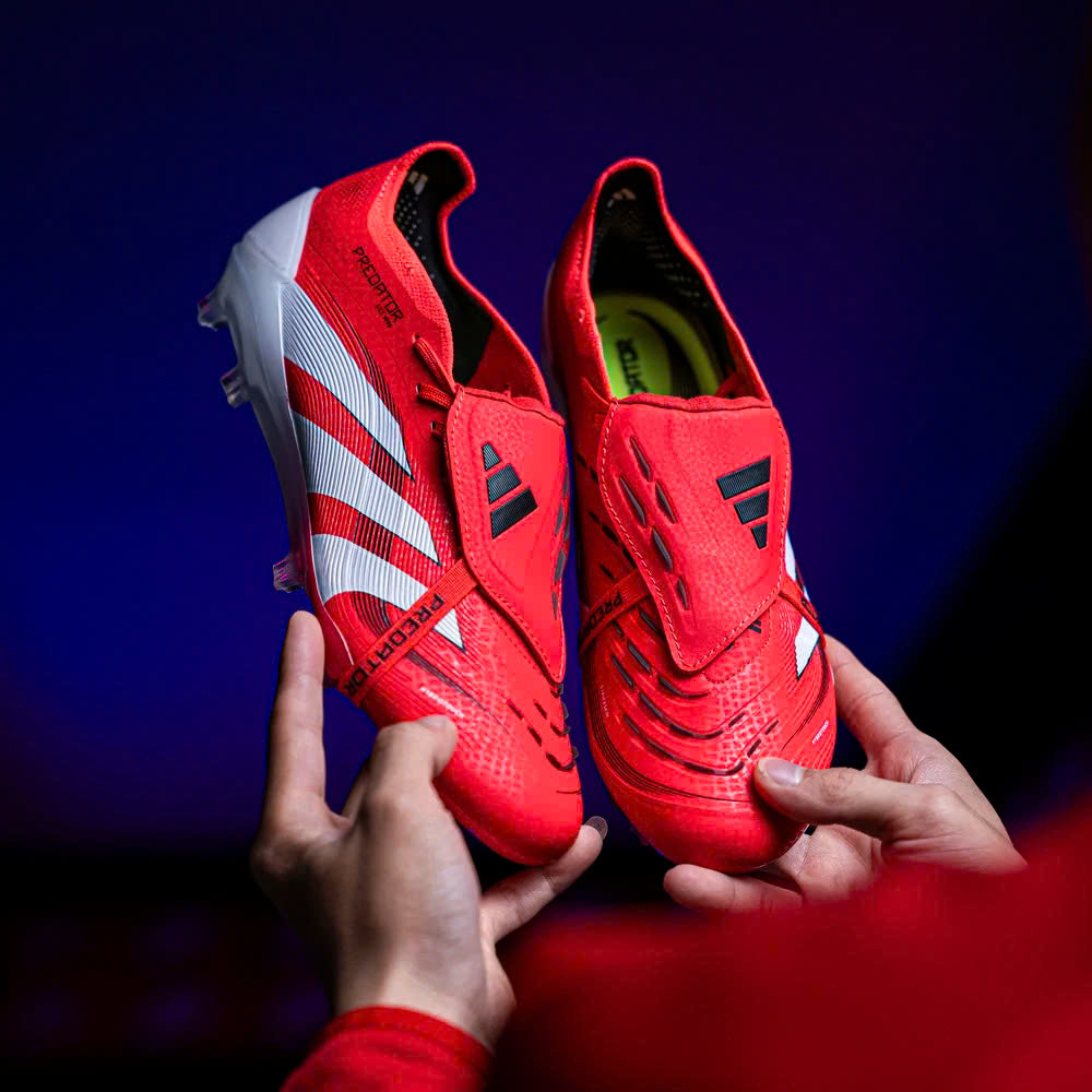 Giày Bóng Đá Trẻ Em Adidas Predator 25 Elite Tongue Đỏ Vạch Trắng HQ FG